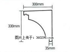 产品分解图型 - 檐口线，型号：SX311-YK-2，规格：300x330mm(2) - 三亚三象EPS建材 sanya.sx311.cc